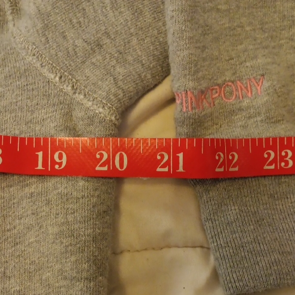 Polo by Ralph Lauren Gray Hoodie with Black and Pink Accents - Picture 9 of 10